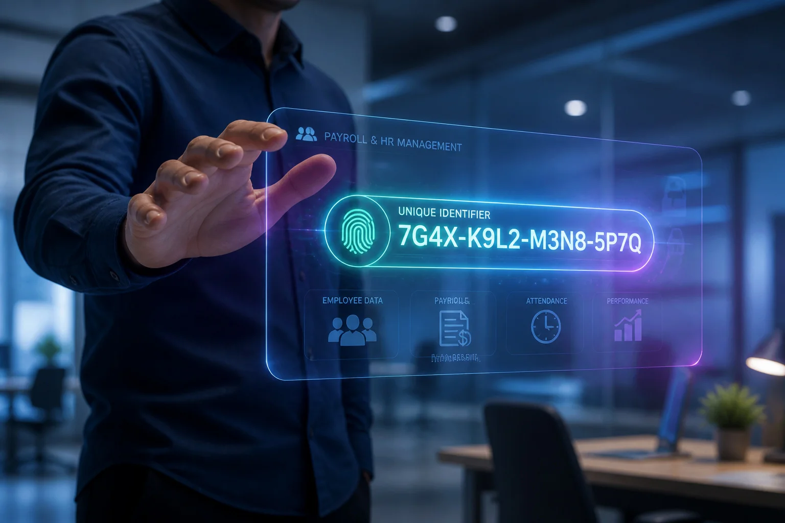 Interface holographique de gestion rh et paie